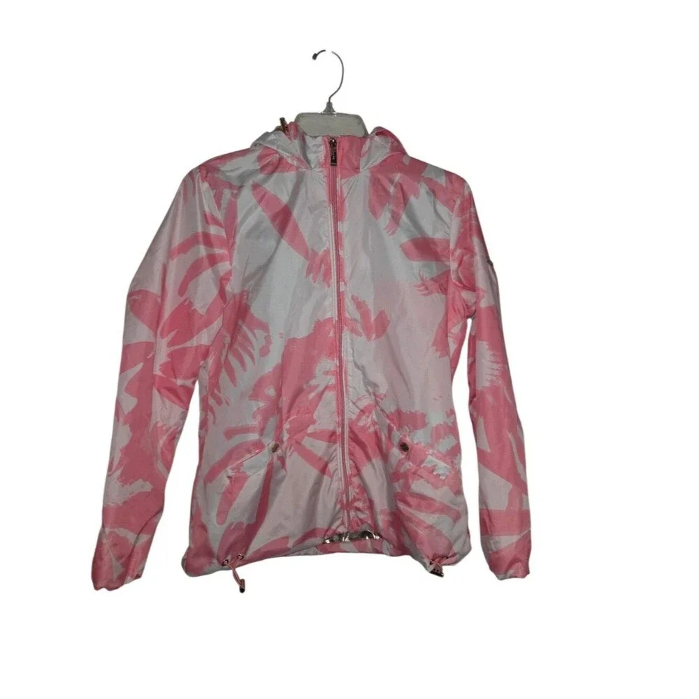 Nicole Miller Pink Floral Metallic Lined Jacket